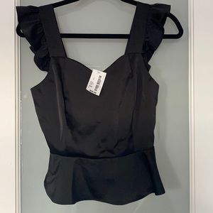 NWT South Moon Under black silk top